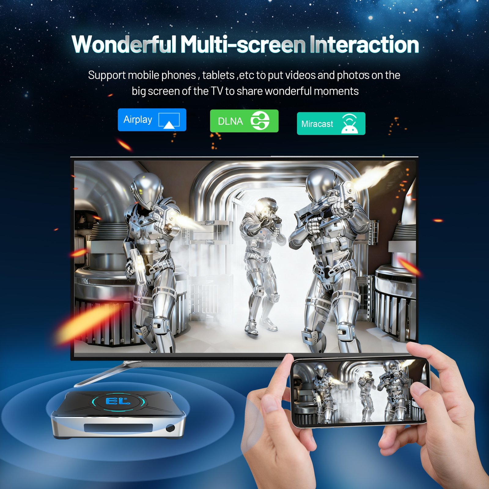 AirPlay, DLNA and Miracast screen mirroring