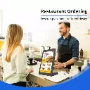 Table-side ordering terminal in hotel restaurant