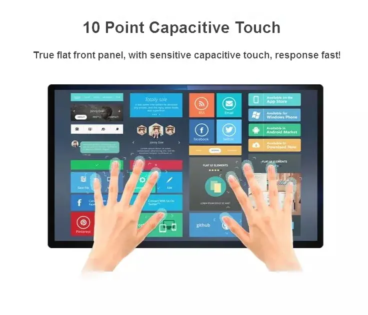 10-point capacitive touch demo with both hands